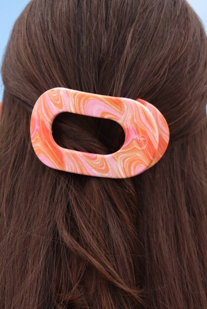 Just Keep Swimming | Medium | Flat Round Hair Clip - A'Bekah's Boutique