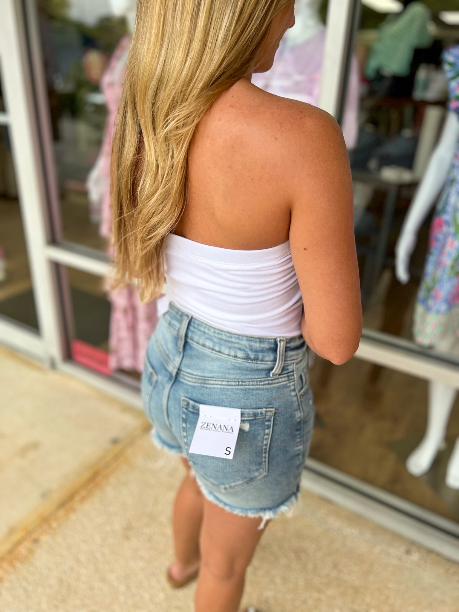 Just You Wait White Tube Top with Built In Bra - A'Bekah's Boutique