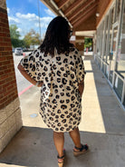 Leopard Print V - Neck Dress with Pockets (C) - A'Bekah's Boutique