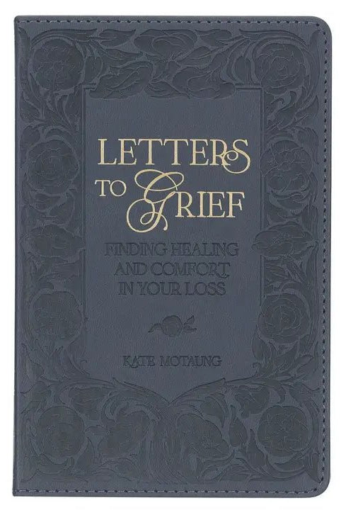 Letters To Grief Slate Gray Faux Leather Book - A'Bekah's Boutique