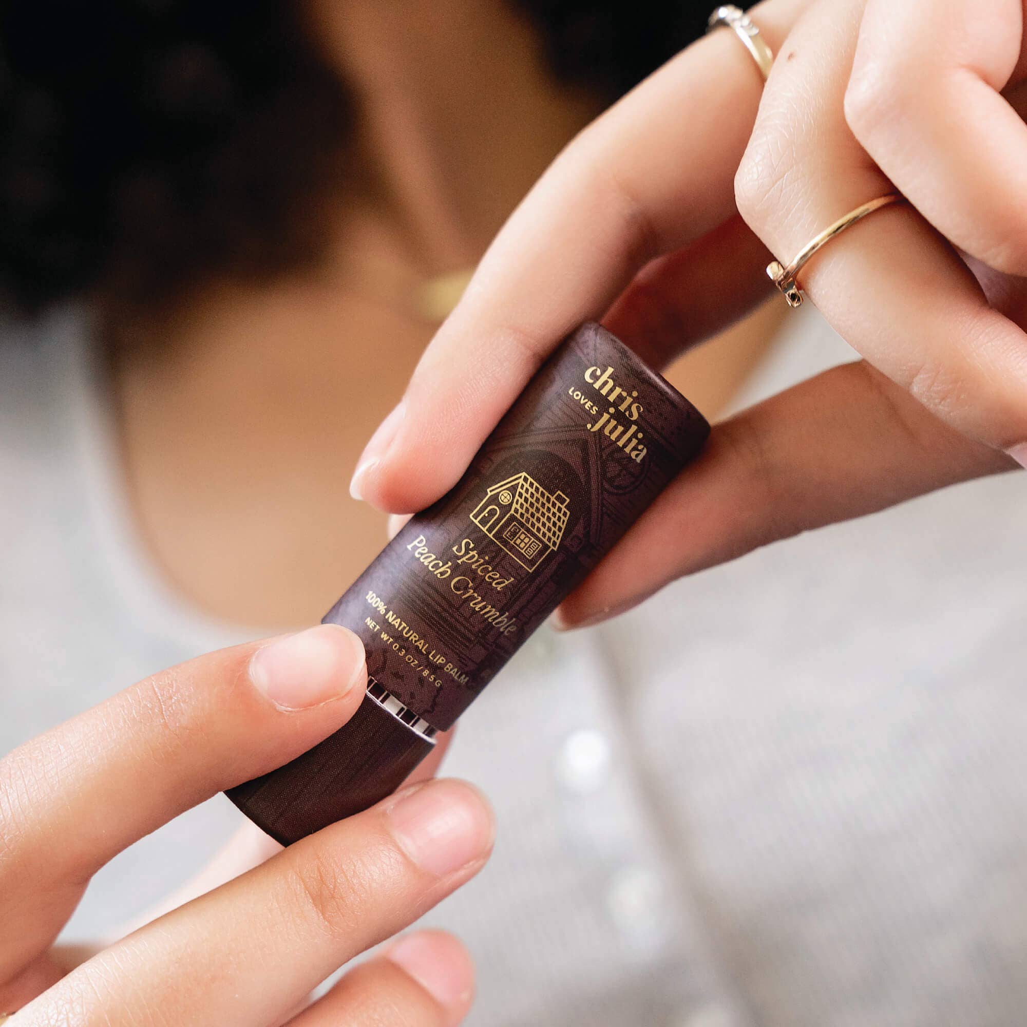 Lip Balm, Chris Loves Julia, Spiced Peach Crumble - A'Bekah's Boutique