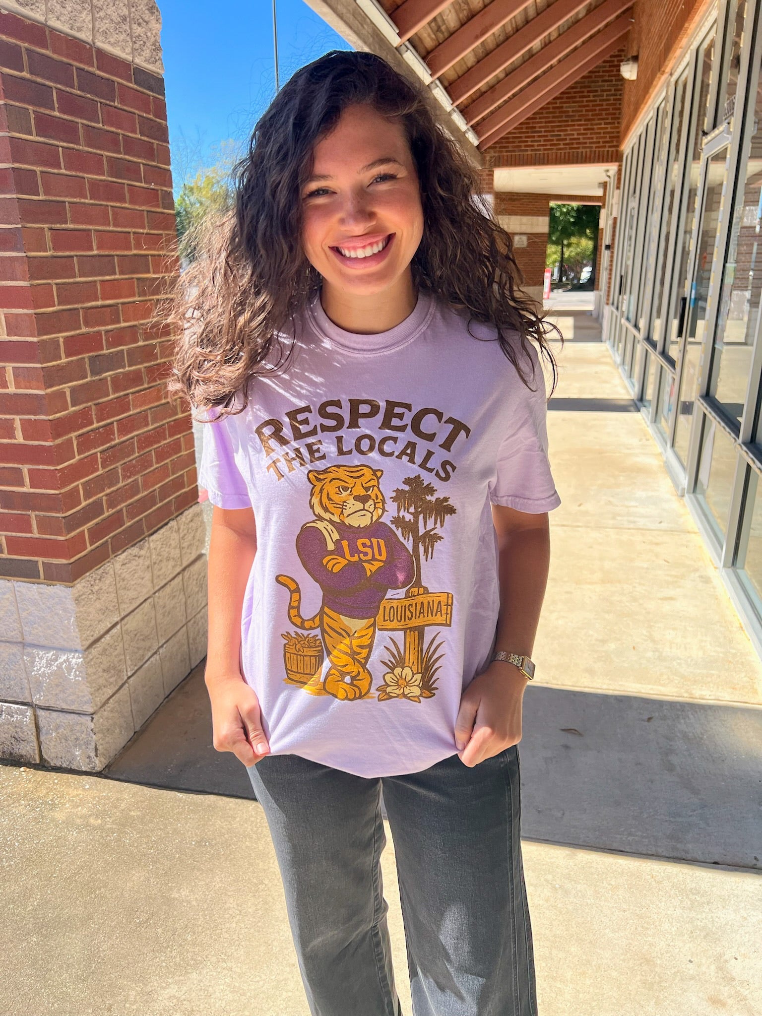 Louisiana Respect the Locals Purple Tigers T-Shirt - A'Bekah's Boutique