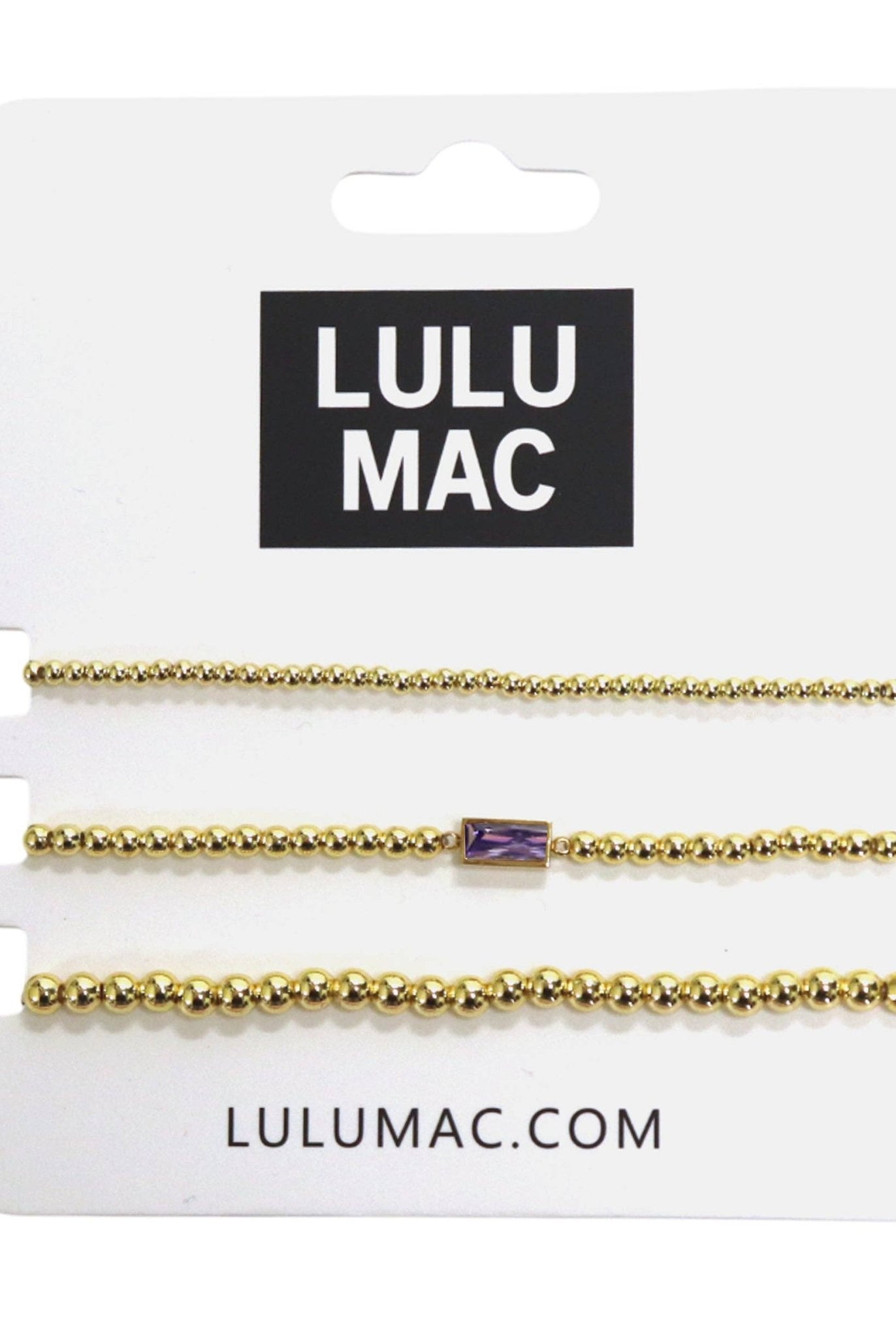 Lulu Mac Birthstone Bracelet February - A'Bekah's Boutique