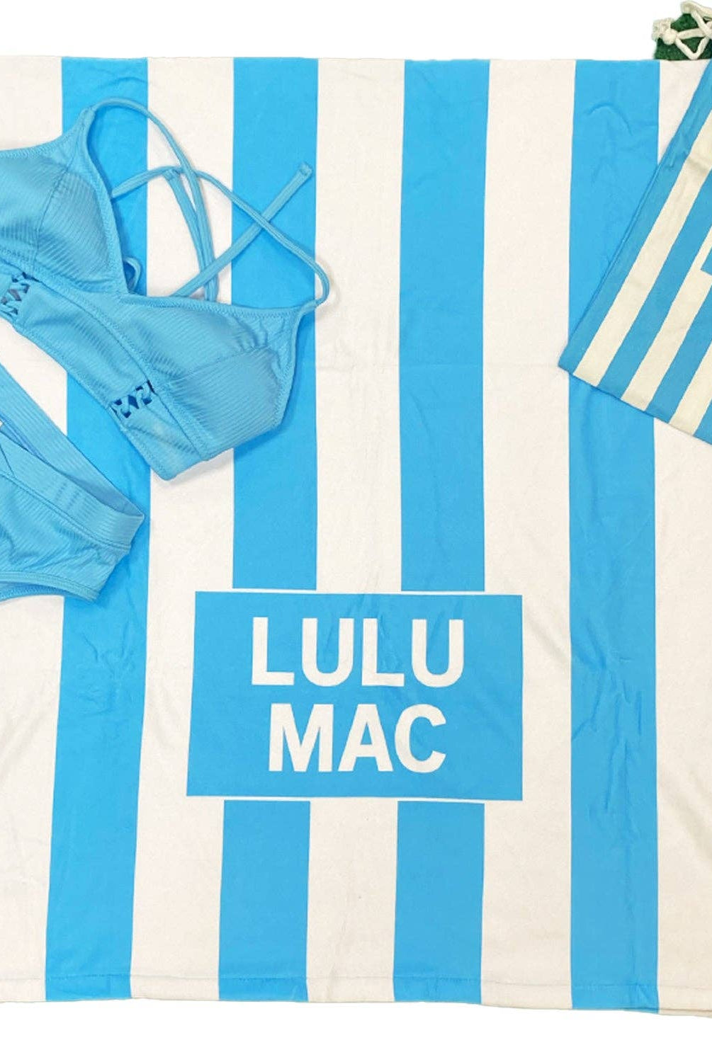 Lulu Mac Blue Darby Beach Towel - A'Bekah's Boutique
