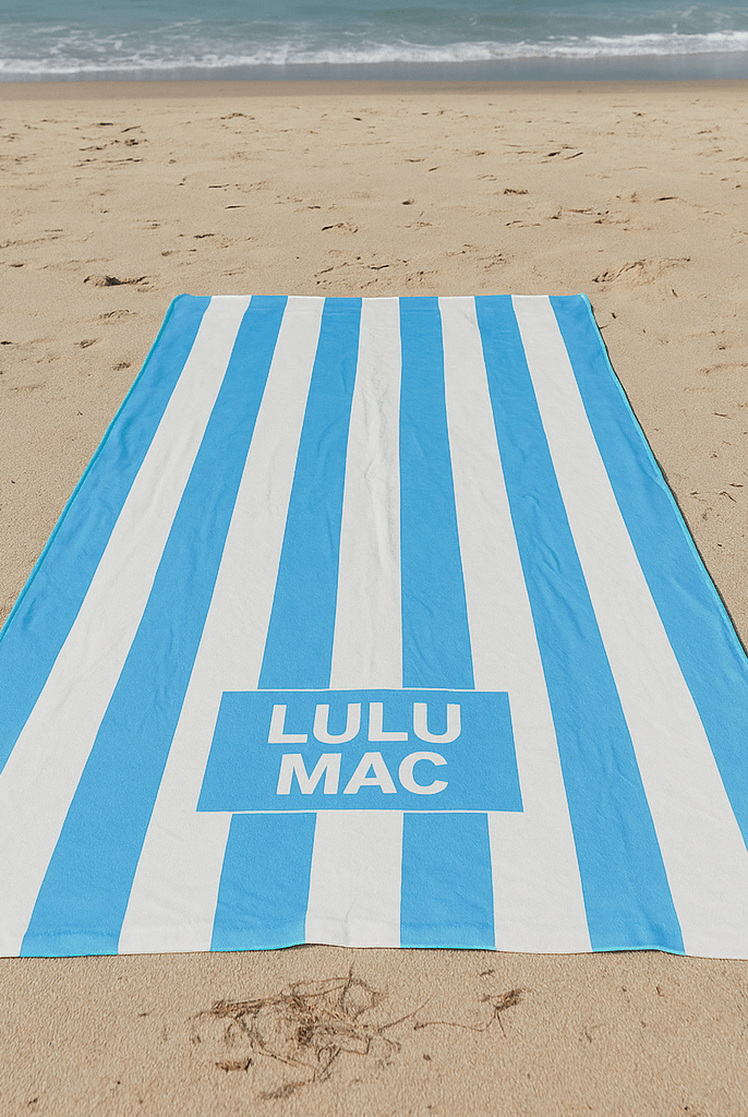 Lulu Mac Blue Darby Beach Towel - A'Bekah's Boutique