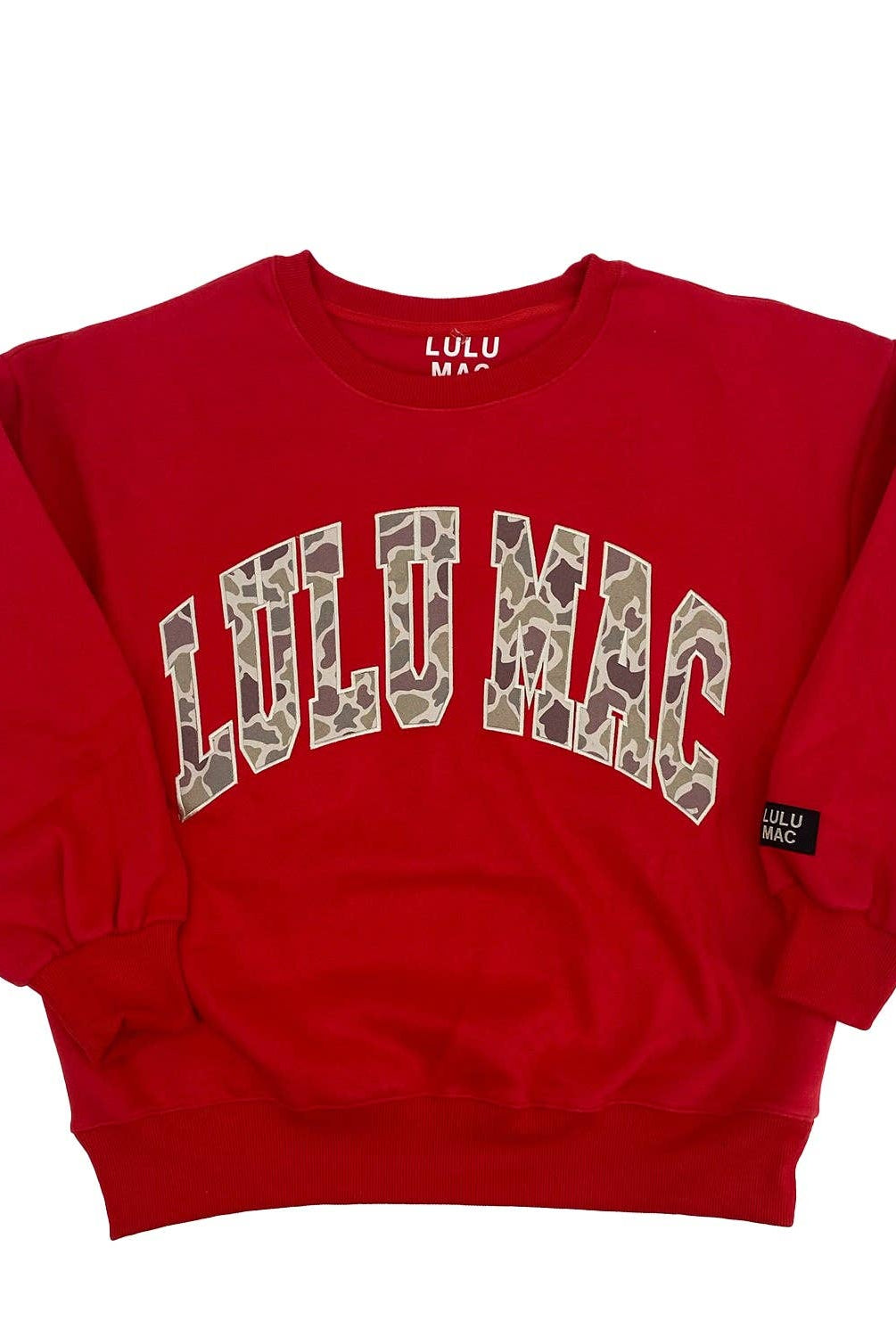 LULU MAC Camo Red Sweatshirt *PRE - ORDER* - A'Bekah's Boutique