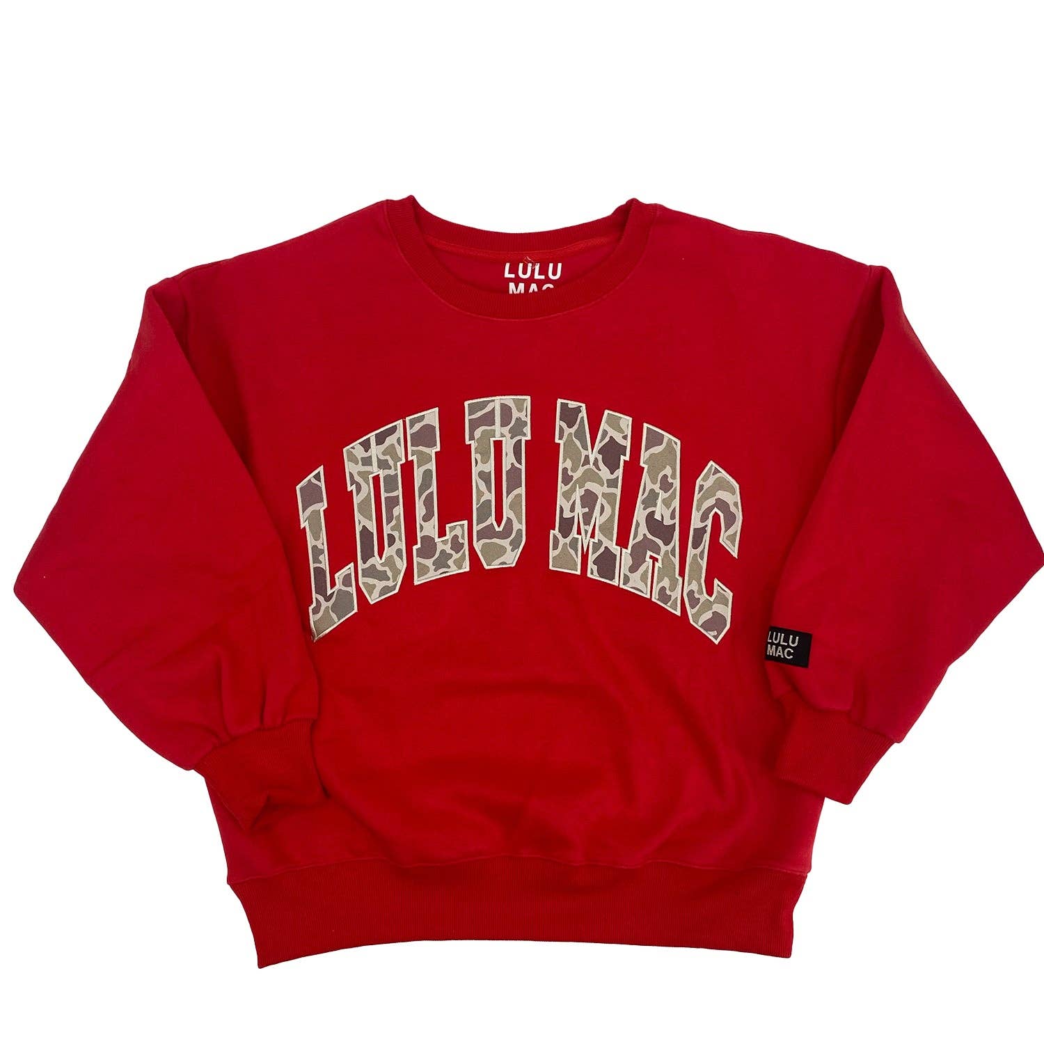 LULU MAC Camo Red Sweatshirt *PRE - ORDER* - A'Bekah's Boutique