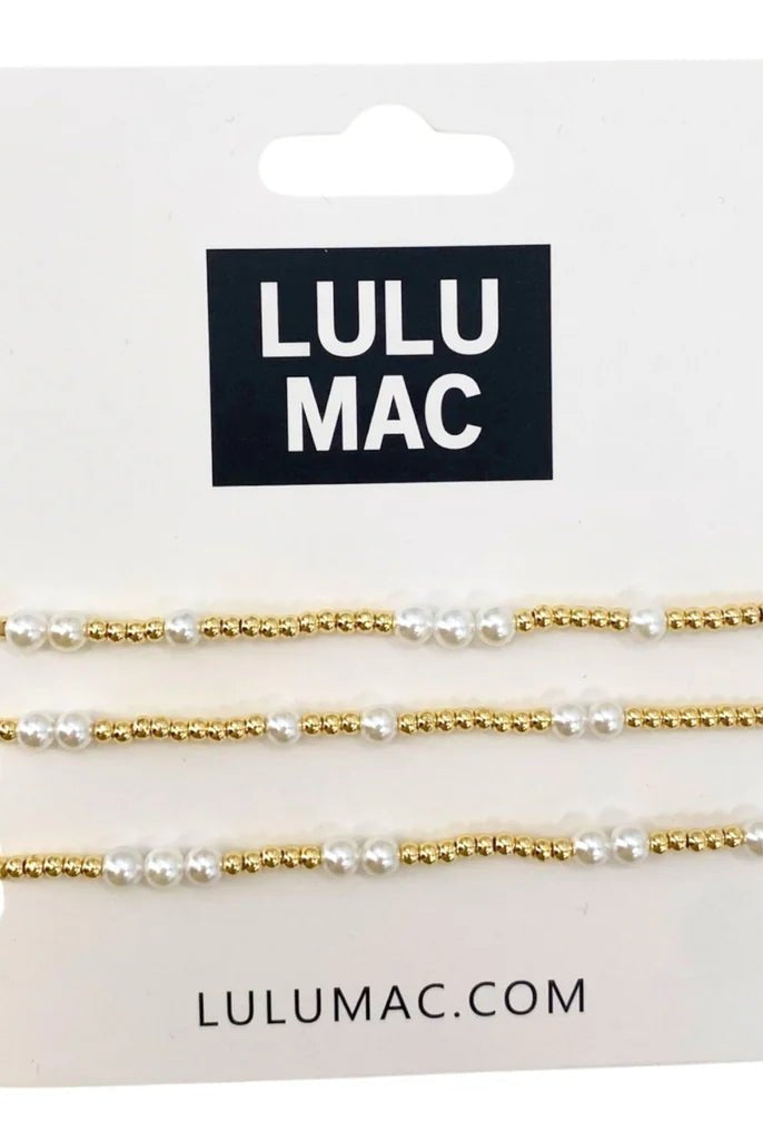 Lulu Mac Gold and Pearl Bracelet - A'Bekah's Boutique