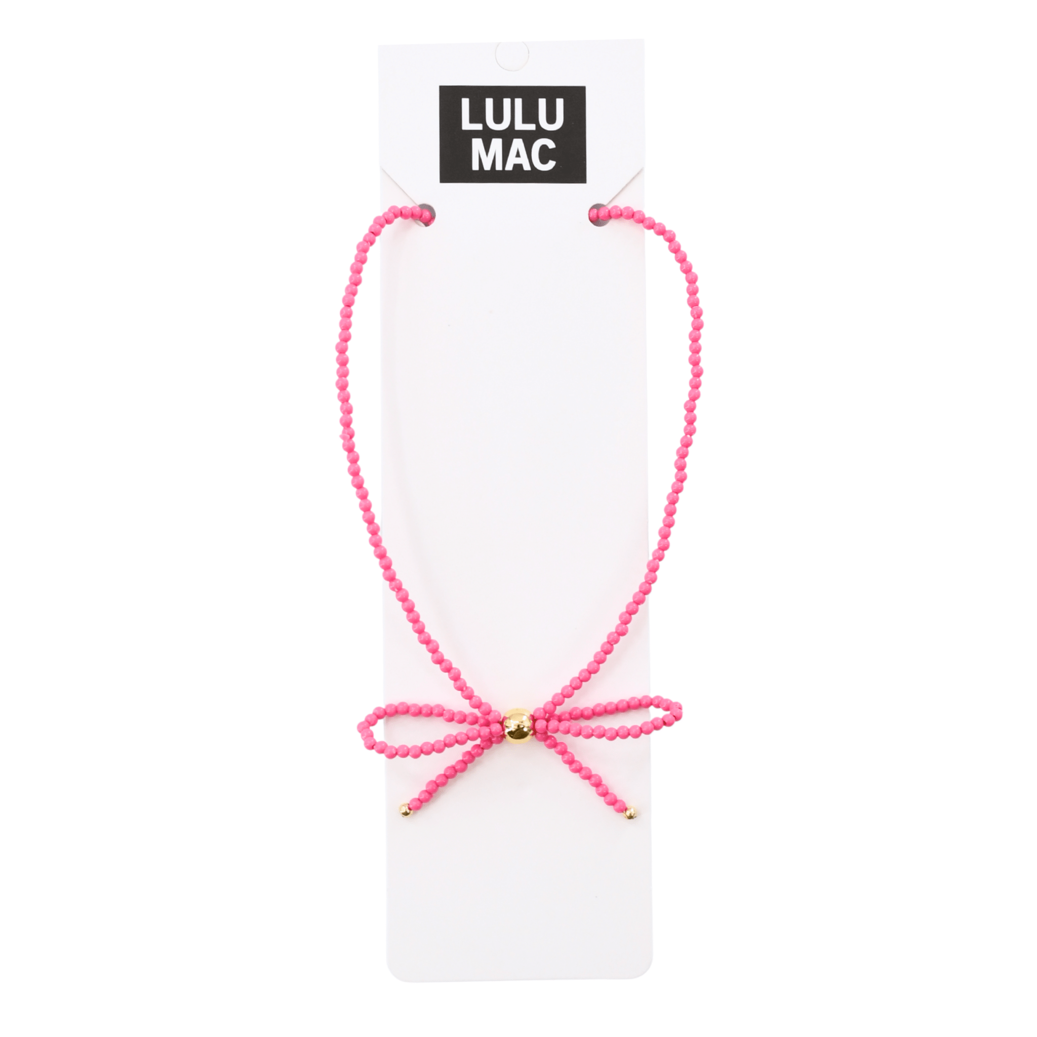 Lulu Mac Hot Pink Bow Necklace - A'Bekah's Boutique