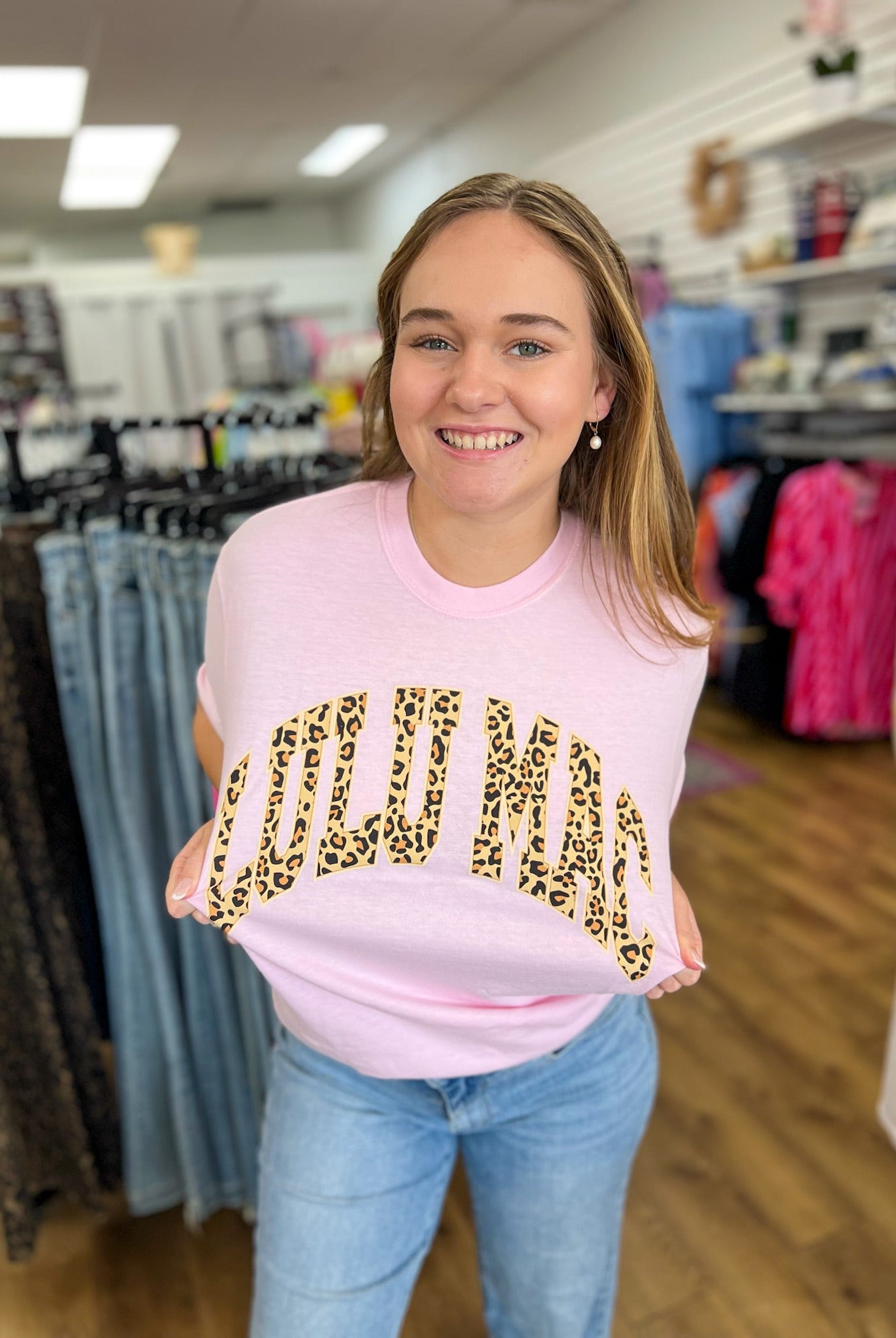 Lulu Mac Leopard Adult Blossom Comfort Colors Tee - A'Bekah's Boutique
