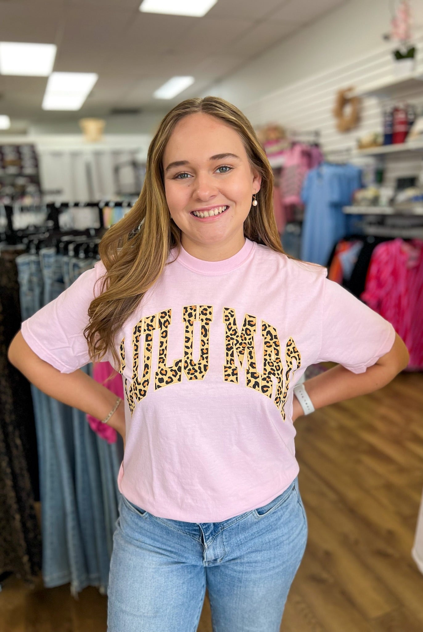 Lulu Mac Leopard Adult Blossom Comfort Colors Tee - A'Bekah's Boutique
