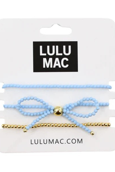 Lulu Mac Light Blue Bow Bracelet - A'Bekah's Boutique