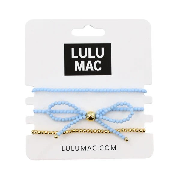 Lulu Mac Light Blue Bow Bracelet - A'Bekah's Boutique