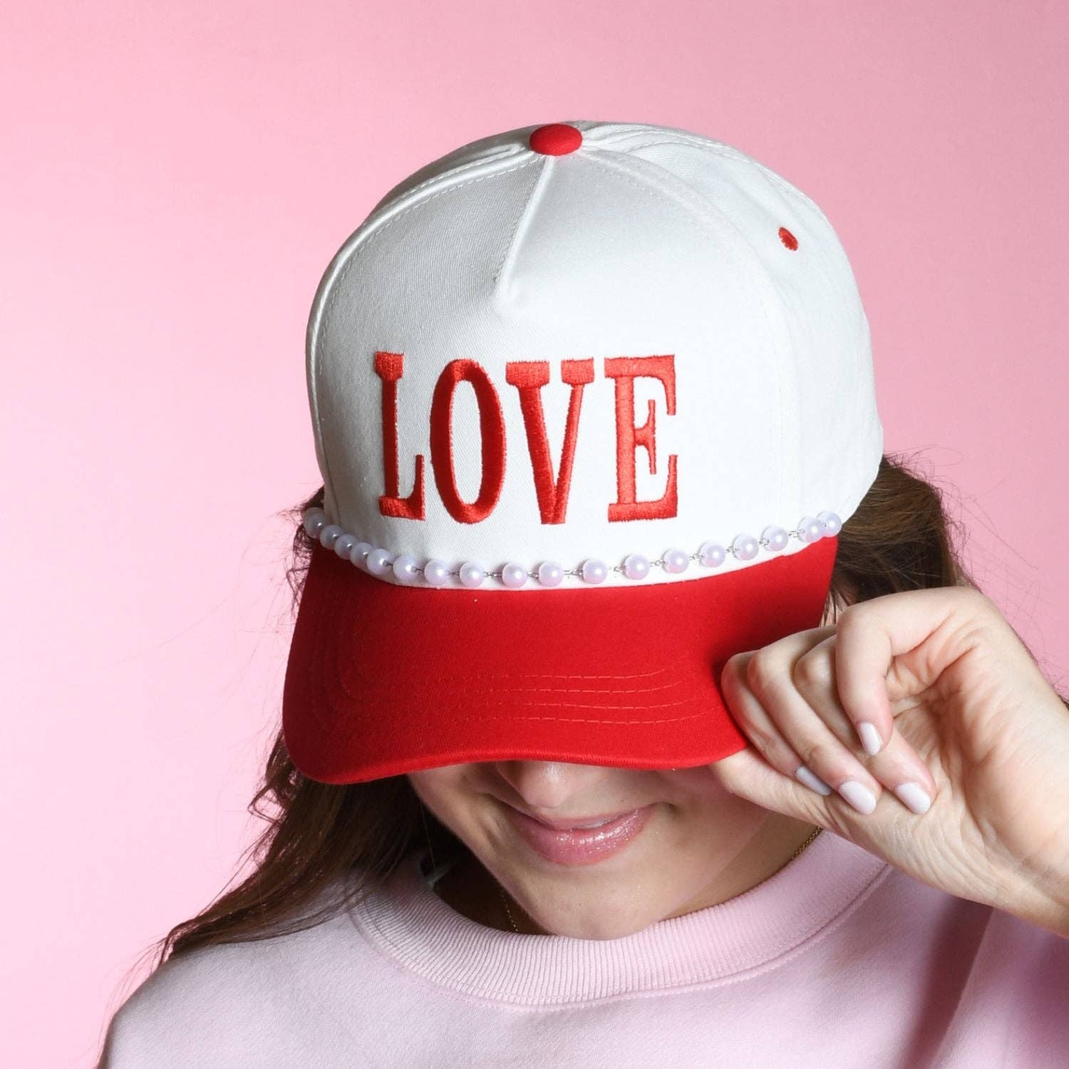 LULU MAC LOVE Red Trucker Hat - A'Bekah's Boutique