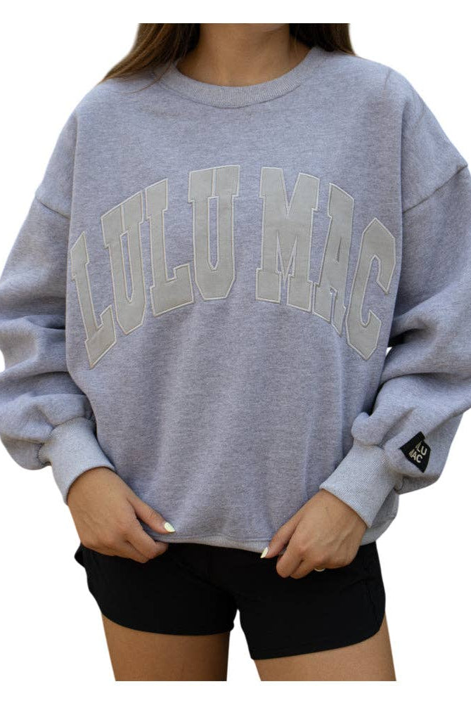 Lulu Mac Mono Light Grey Sweatshirt - A'Bekah's Boutique