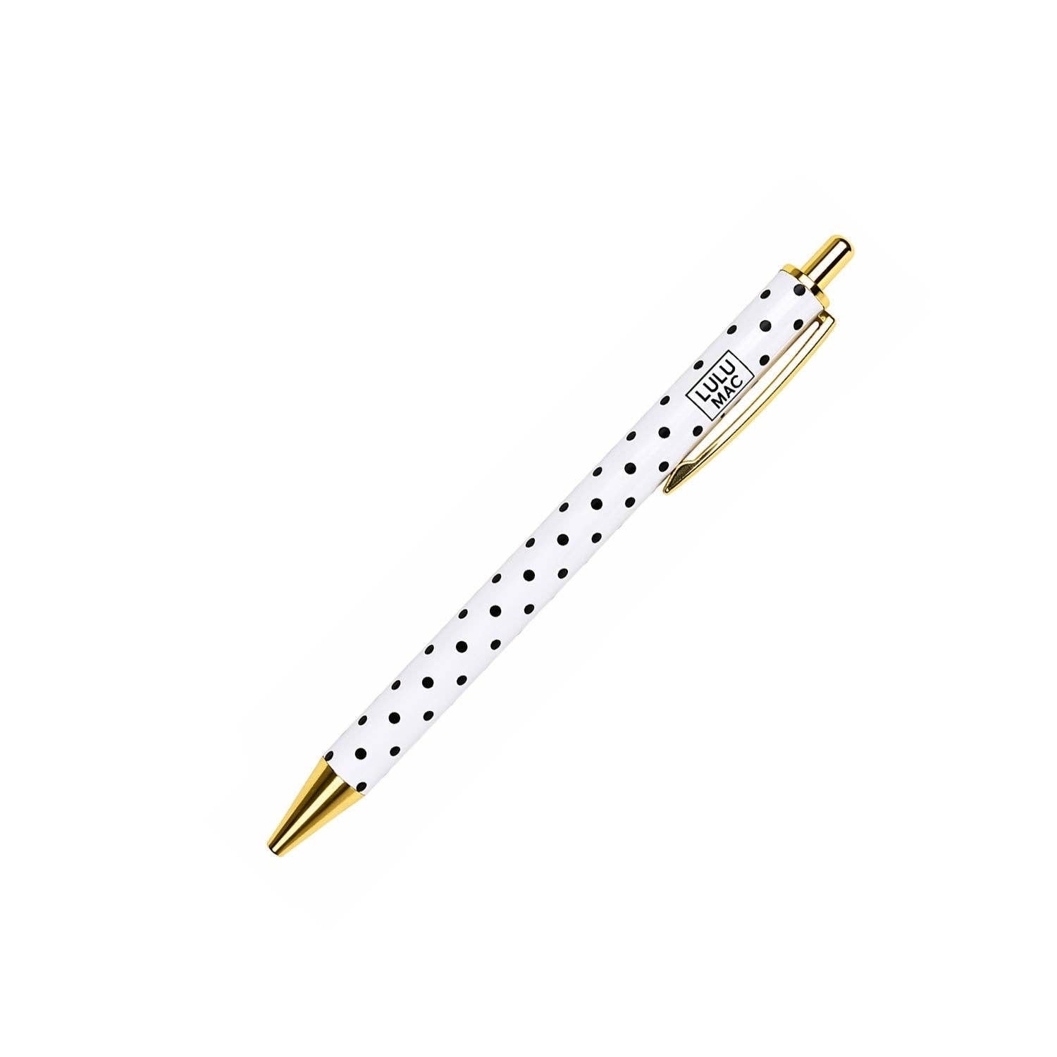 Lulu Mac - PEN White/Black Dot Ink Pen - A'Bekah's Boutique