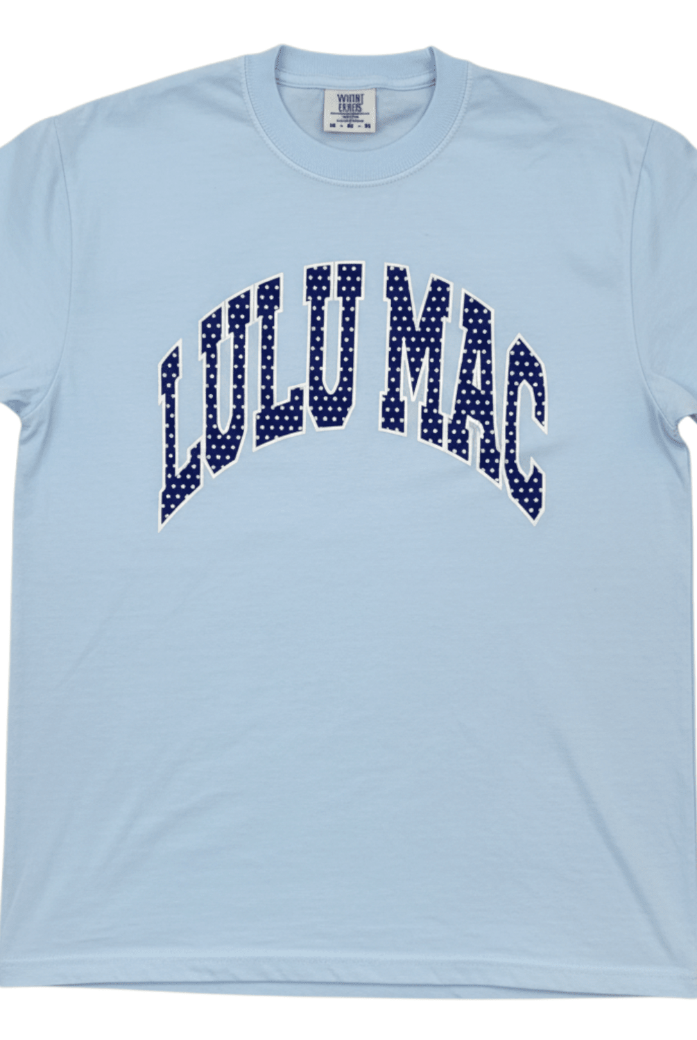 Lulu Mac Polka Dot Adult Chambray Comfort Colors Tee - A'Bekah's Boutique