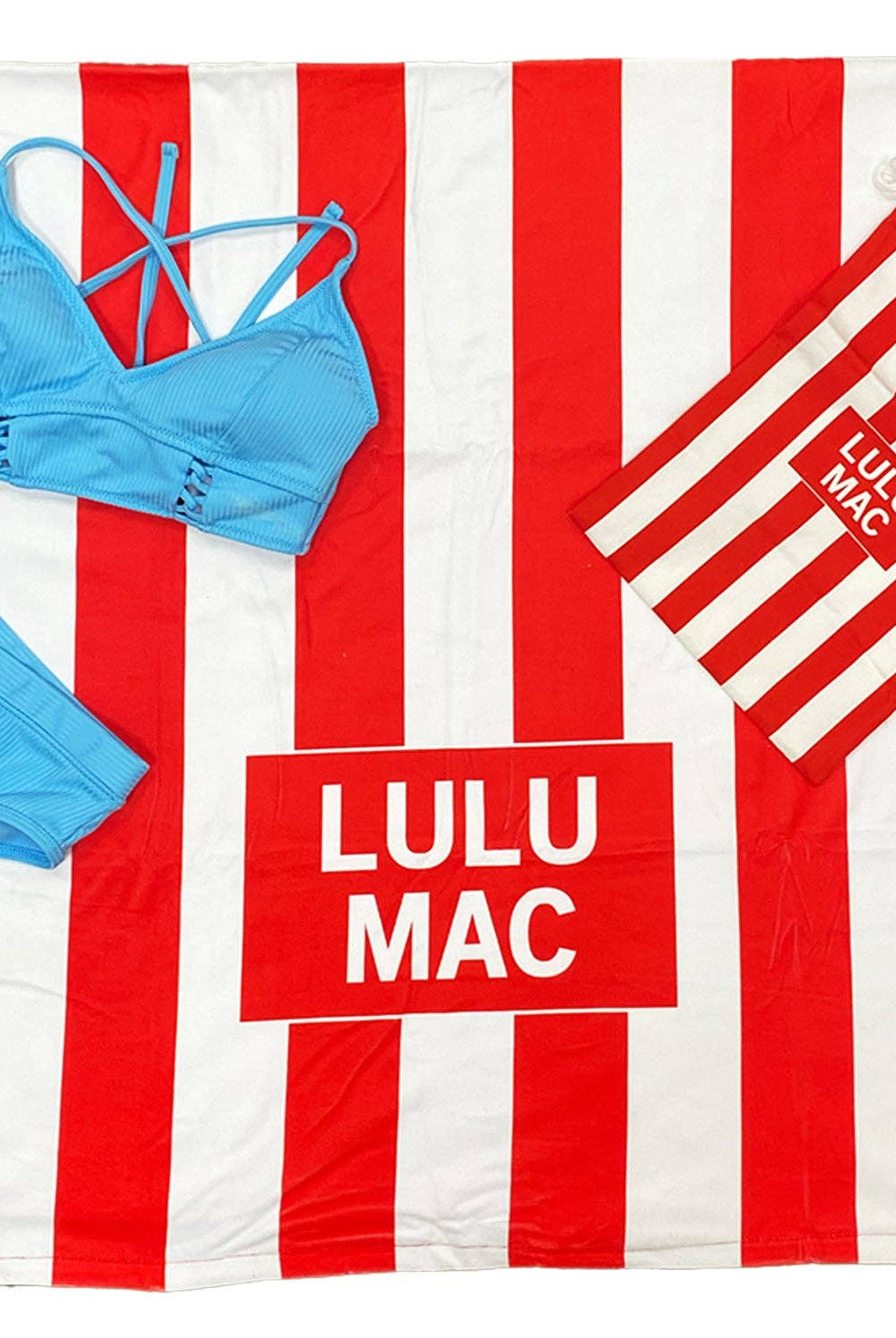 Lulu Mac Red Darby Beach Towel - A'Bekah's Boutique
