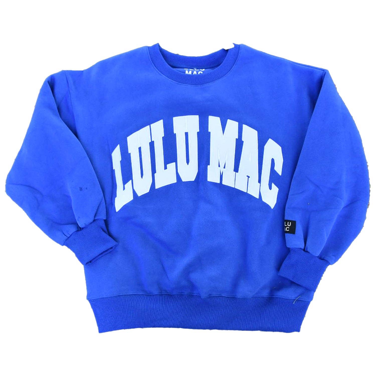LULU MAC Royal/White Stitch Sweatshirt - A'Bekah's Boutique