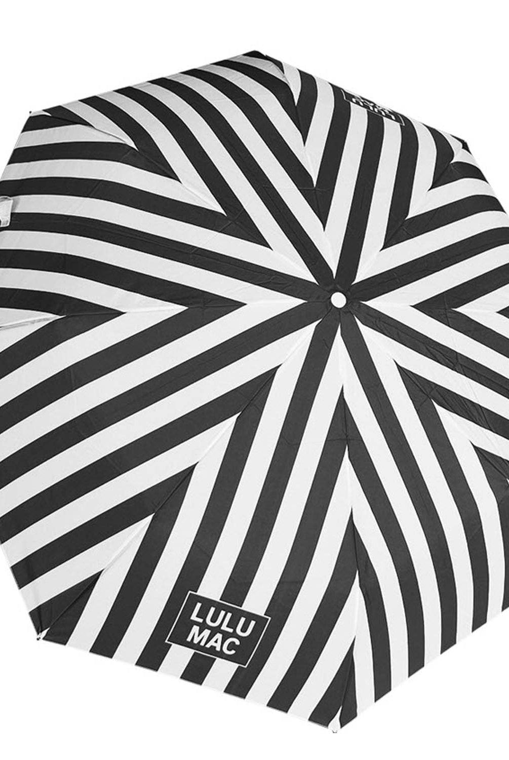 Lulu Mac Umbrella - Black Stripe - A'Bekah's Boutique