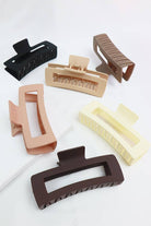 Matte Jumbo Cut Out Rectangle Hair Claw - A'Bekah's Boutique