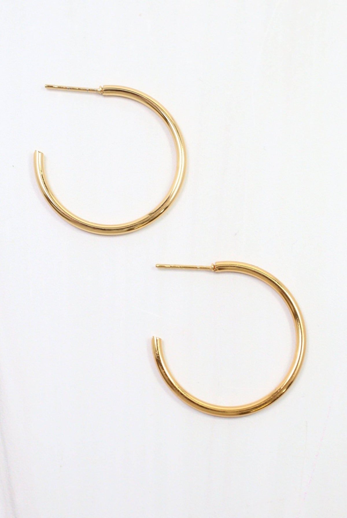 Mayor Thin Hoop Earring Gold - A'Bekah's Boutique