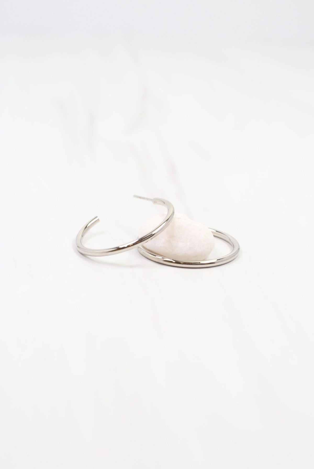 Mayor Thin Hoop Earring Silver - A'Bekah's Boutique