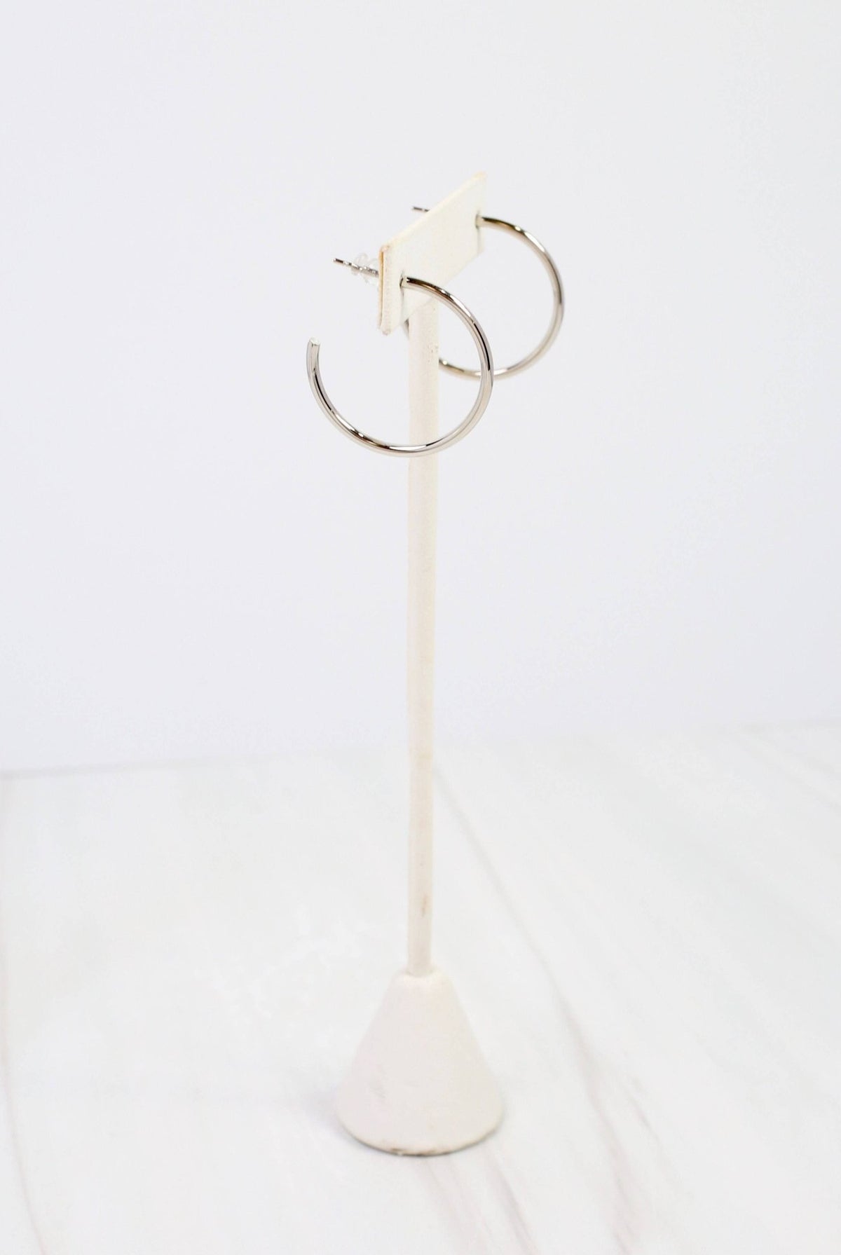 Mayor Thin Hoop Earring Silver - A'Bekah's Boutique