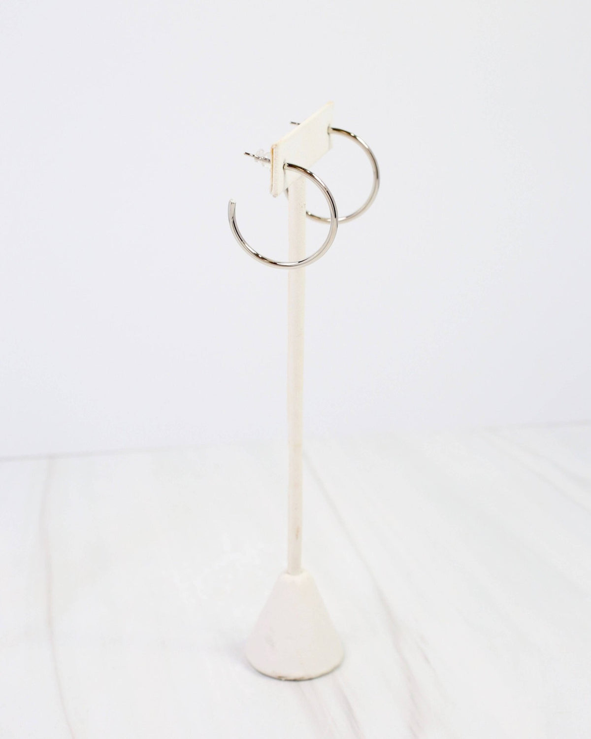 Mayor Thin Hoop Earring Silver - A'Bekah's Boutique