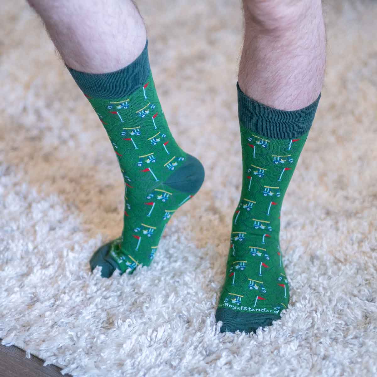 Men's Above Par Socks Green/Red/Yellow One Size - A'Bekah's Boutique