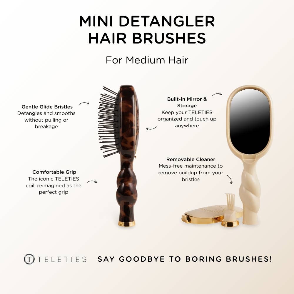 Mini Detangler Brush for Medium Hair - Tortoise - A'Bekah's Boutique