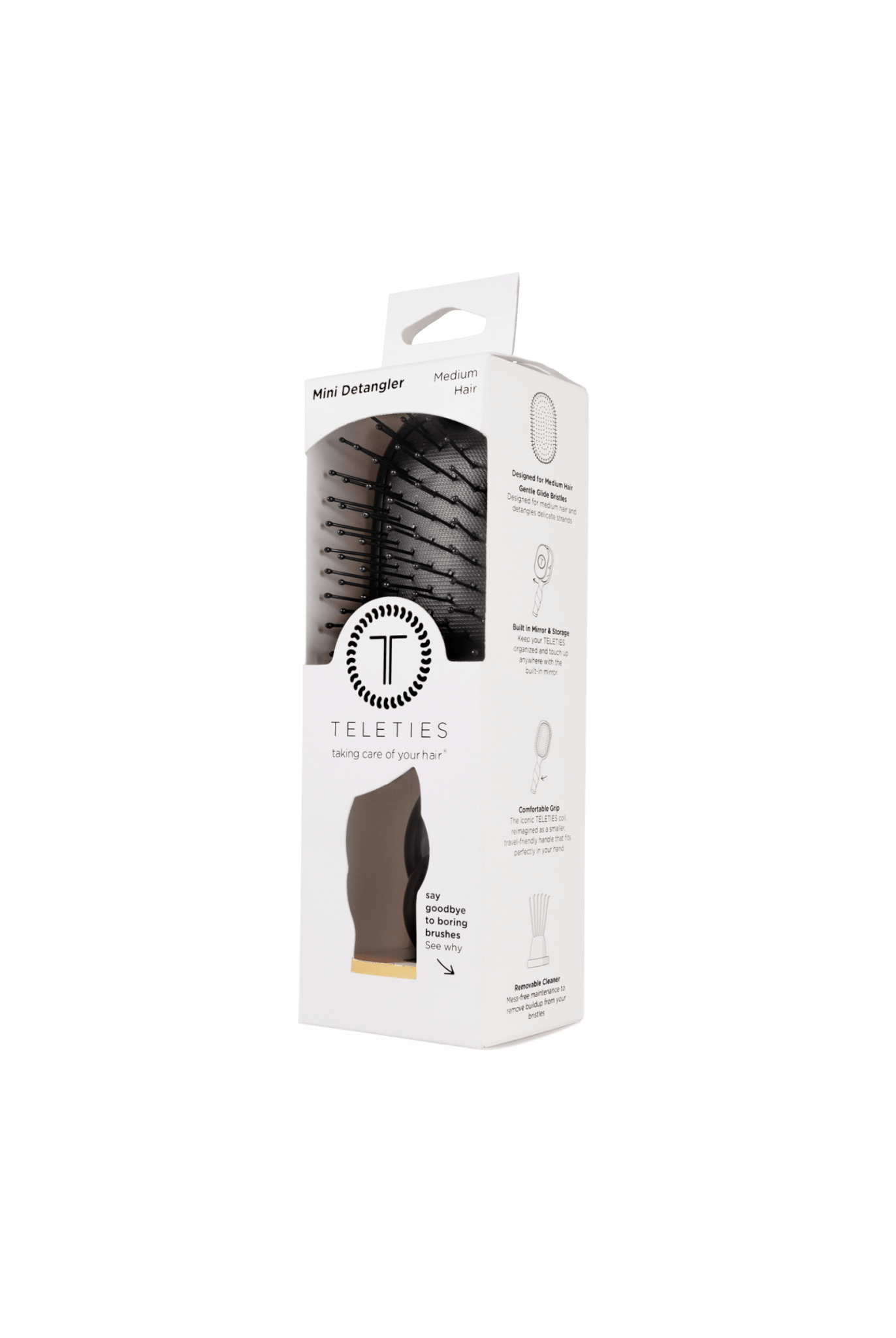 Mini Detangler Brush | Jet Black | Medium - A'Bekah's Boutique