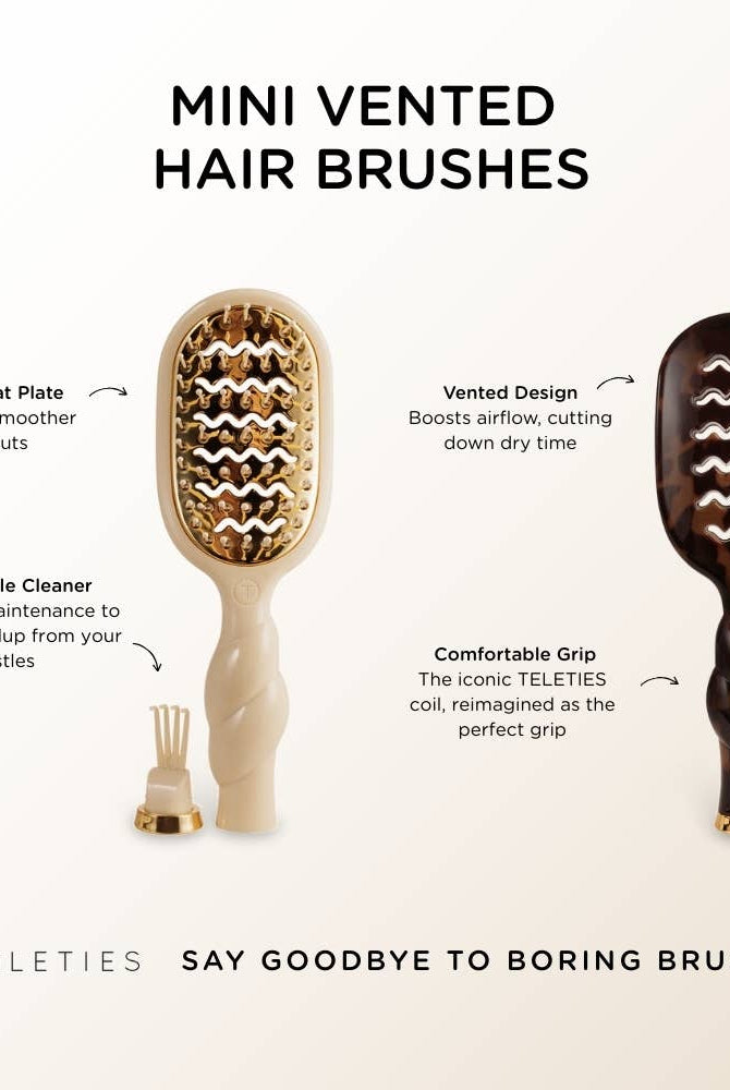 Mini Vented Brush | Tortoise - A'Bekah's Boutique