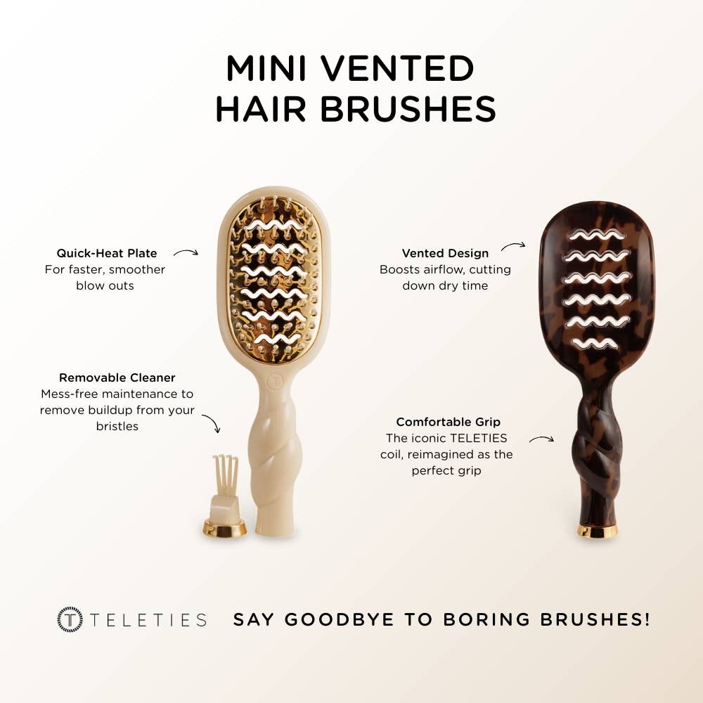 Mini Vented Brush | Tortoise - A'Bekah's Boutique