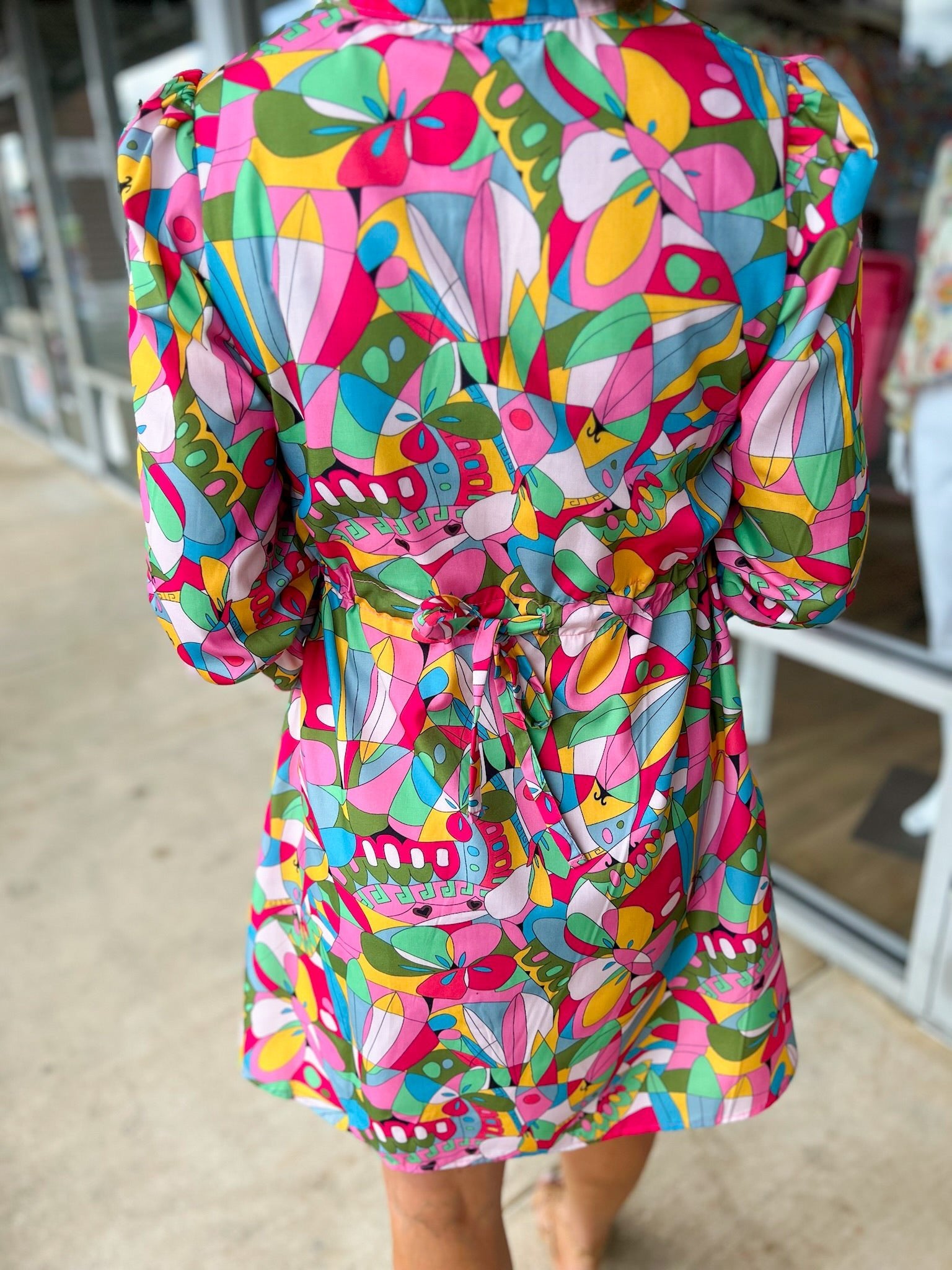 Nothing But Love Pink Abstact Print Dress - A'Bekah's Boutique