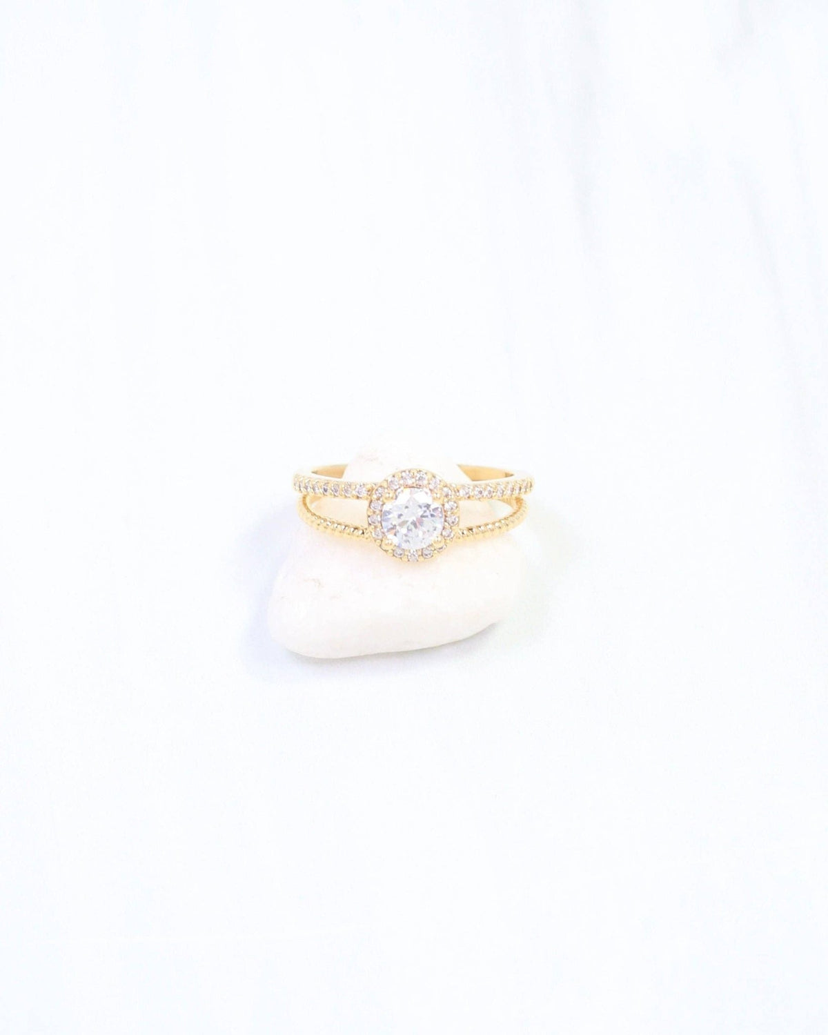 Nyla CZ Ring WR Gold - A'Bekah's Boutique