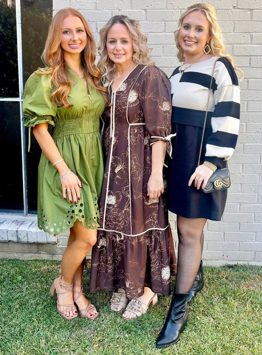 Olive Green Zip Front Smocked Waist Dress with Eyelet Hem - A'Bekah's Boutique