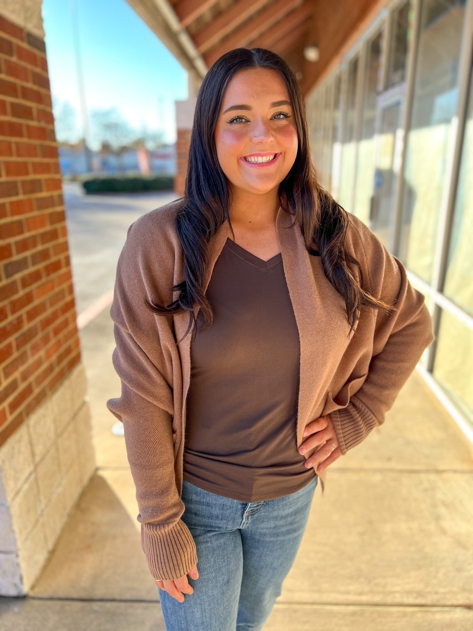 On The Go Latte Brown Open Front Cardigan - A'Bekah's Boutique