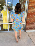 Out of Sight Blue Floral Mini Dress - A'Bekah's Boutique