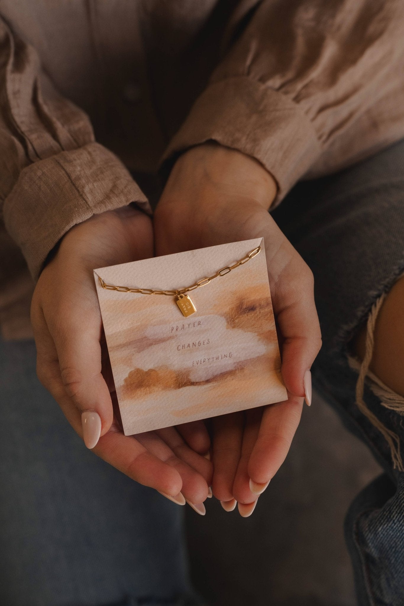 Pray Big Mini Tag Necklace | Christian Jewelry - A'Bekah's Boutique