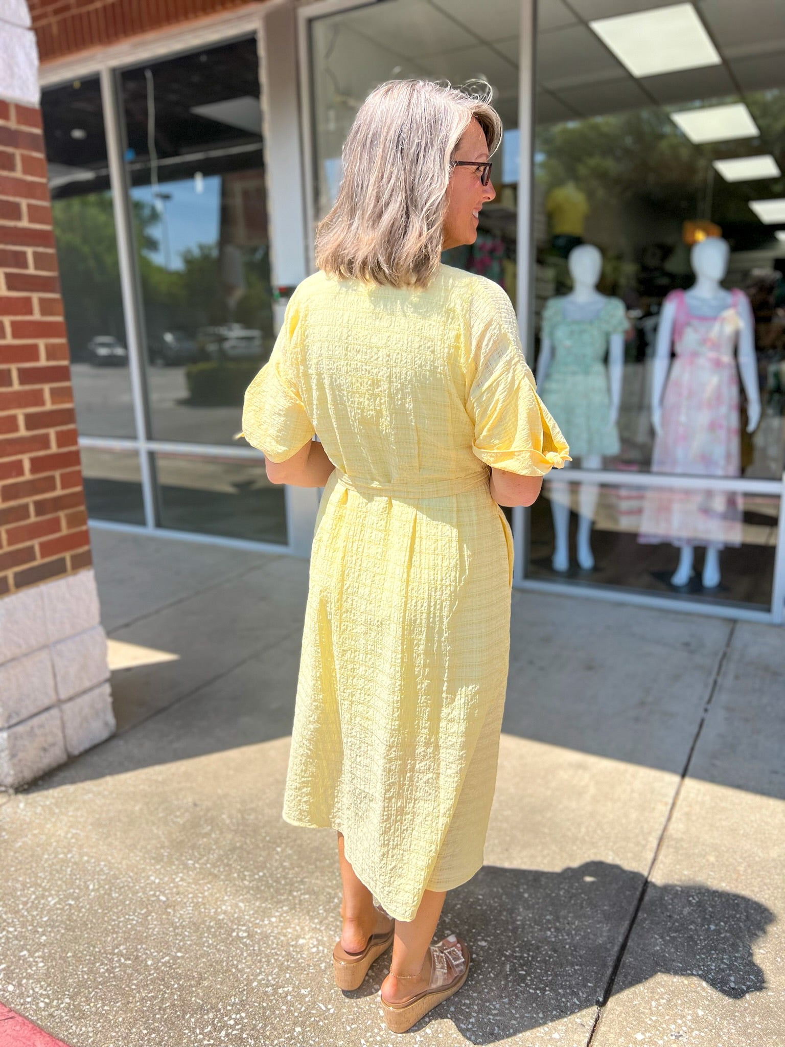 Ray of Sunshine Lemon Yellow Midi Dress - A'Bekah's Boutique