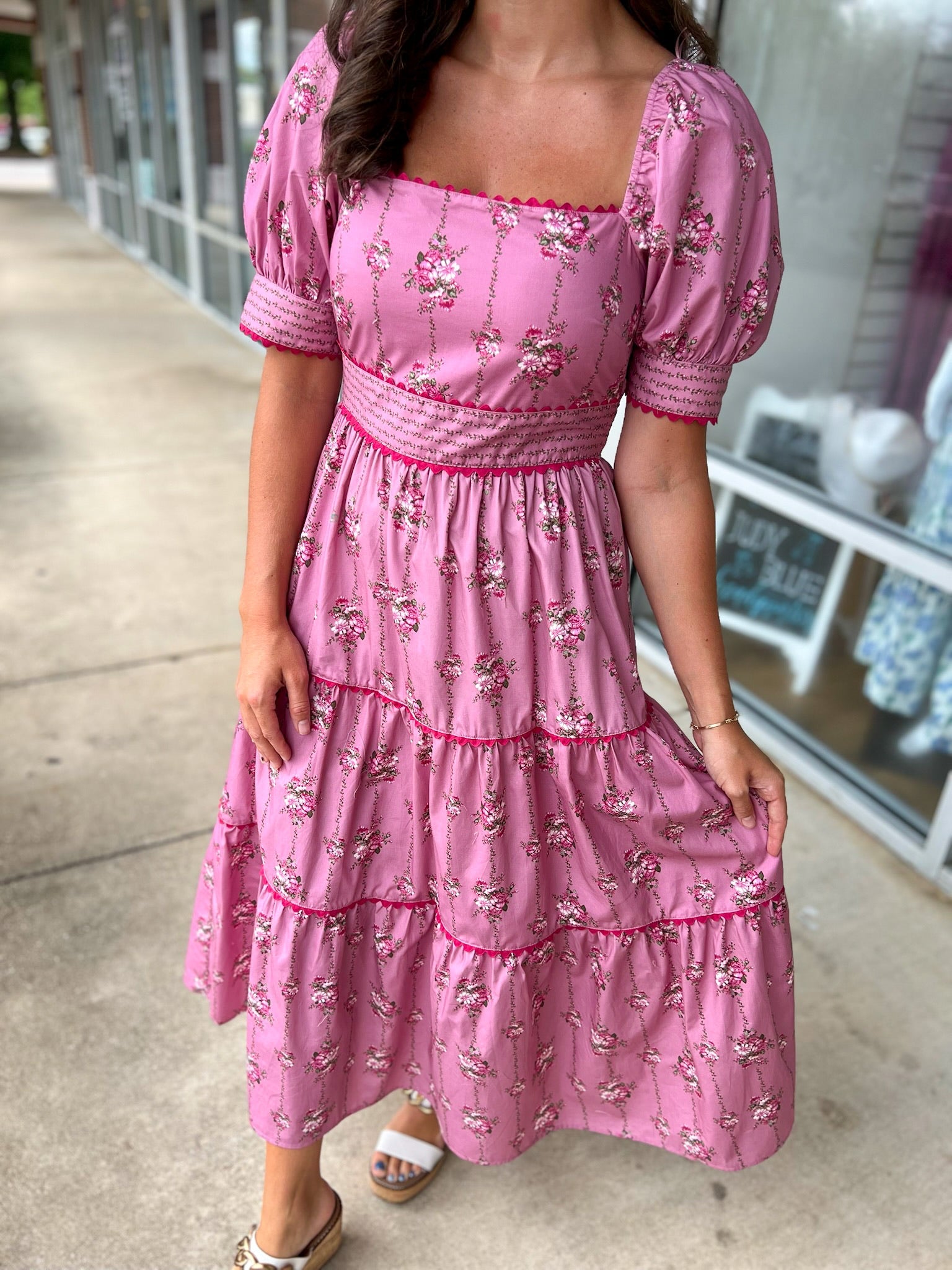 Real Love Dark Mauve Floral Maxi Dress - A'Bekah's Boutique