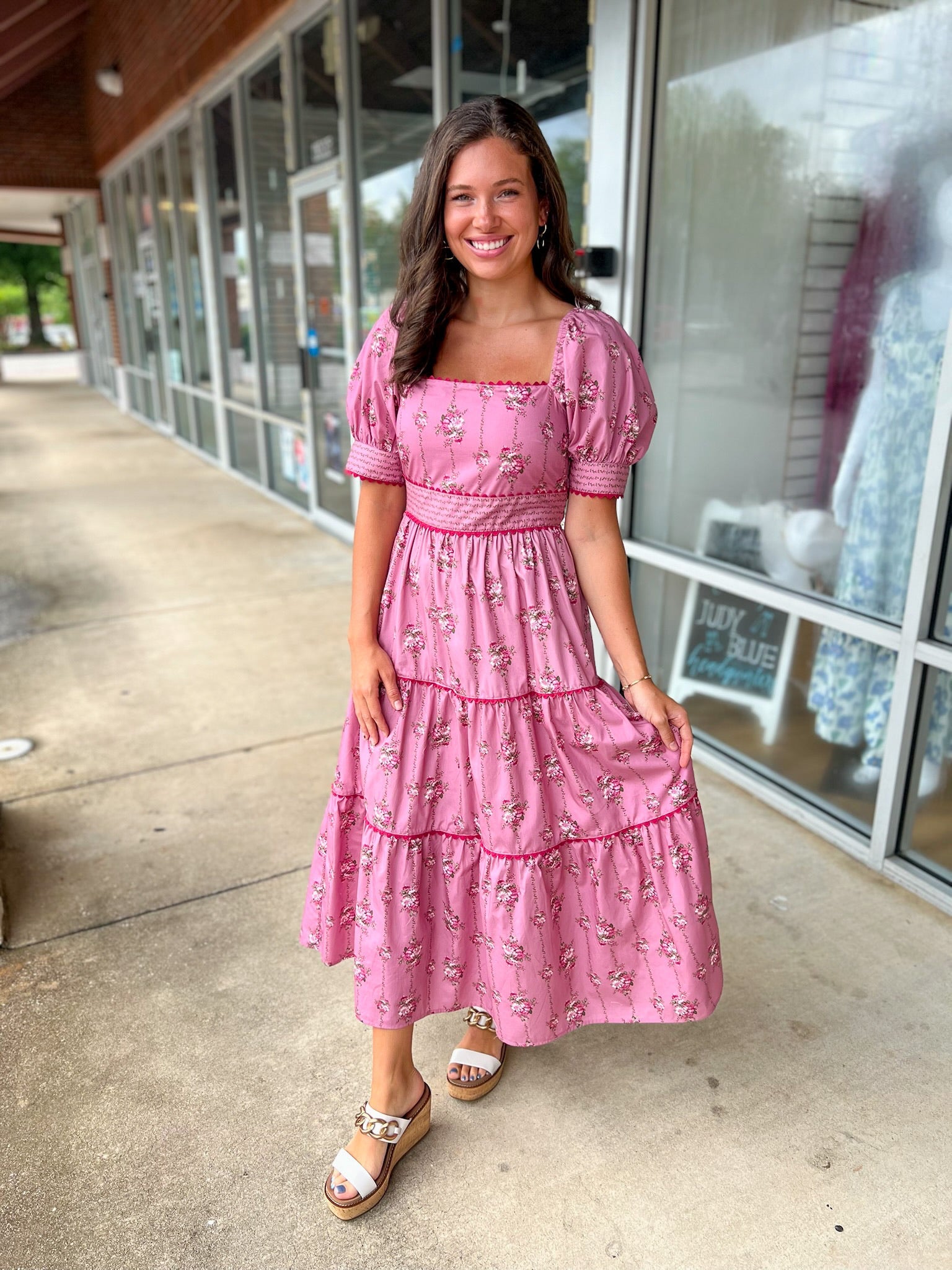 Real Love Dark Mauve Floral Maxi Dress - A'Bekah's Boutique