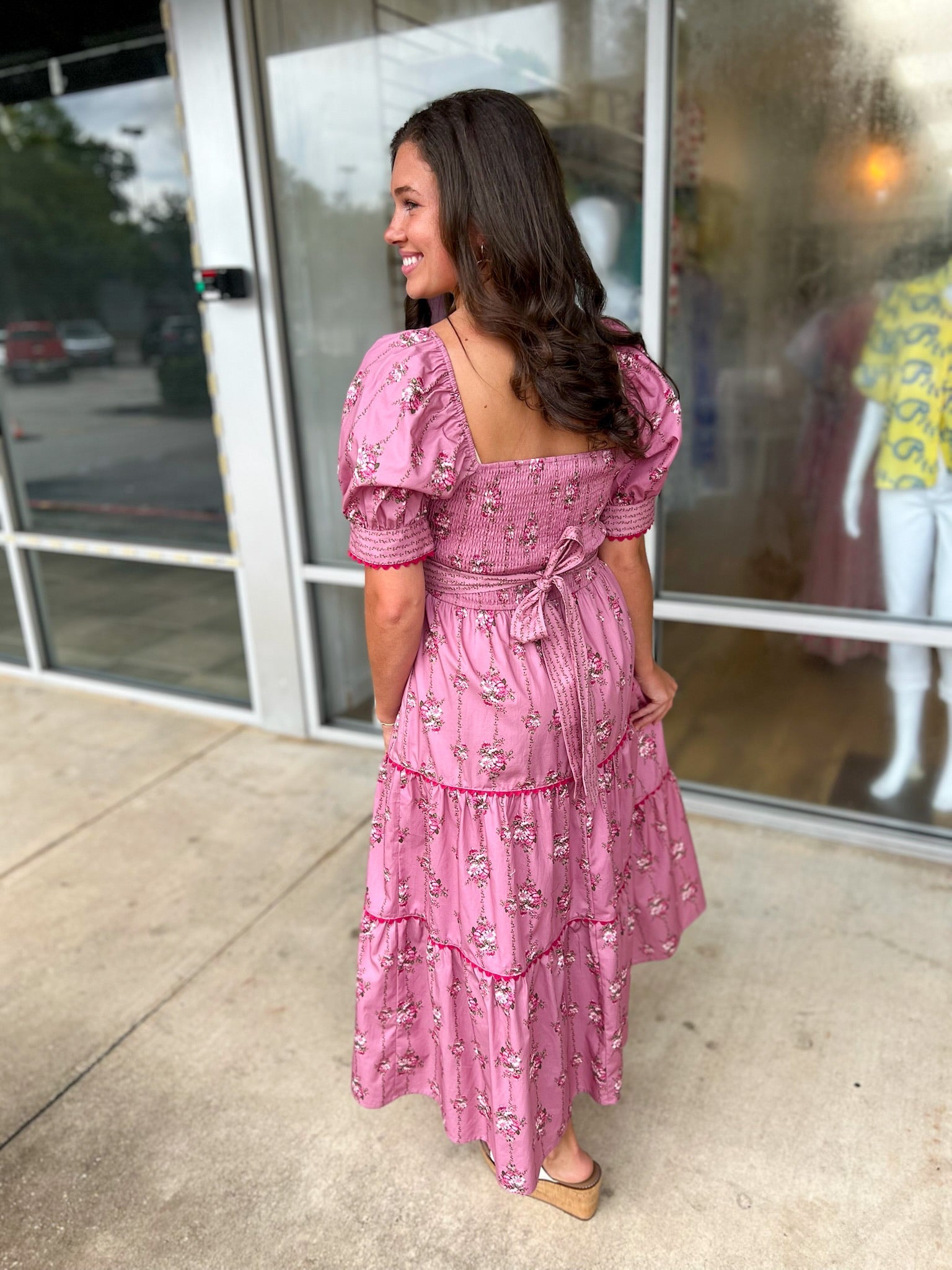 Real Love Dark Mauve Floral Maxi Dress - A'Bekah's Boutique