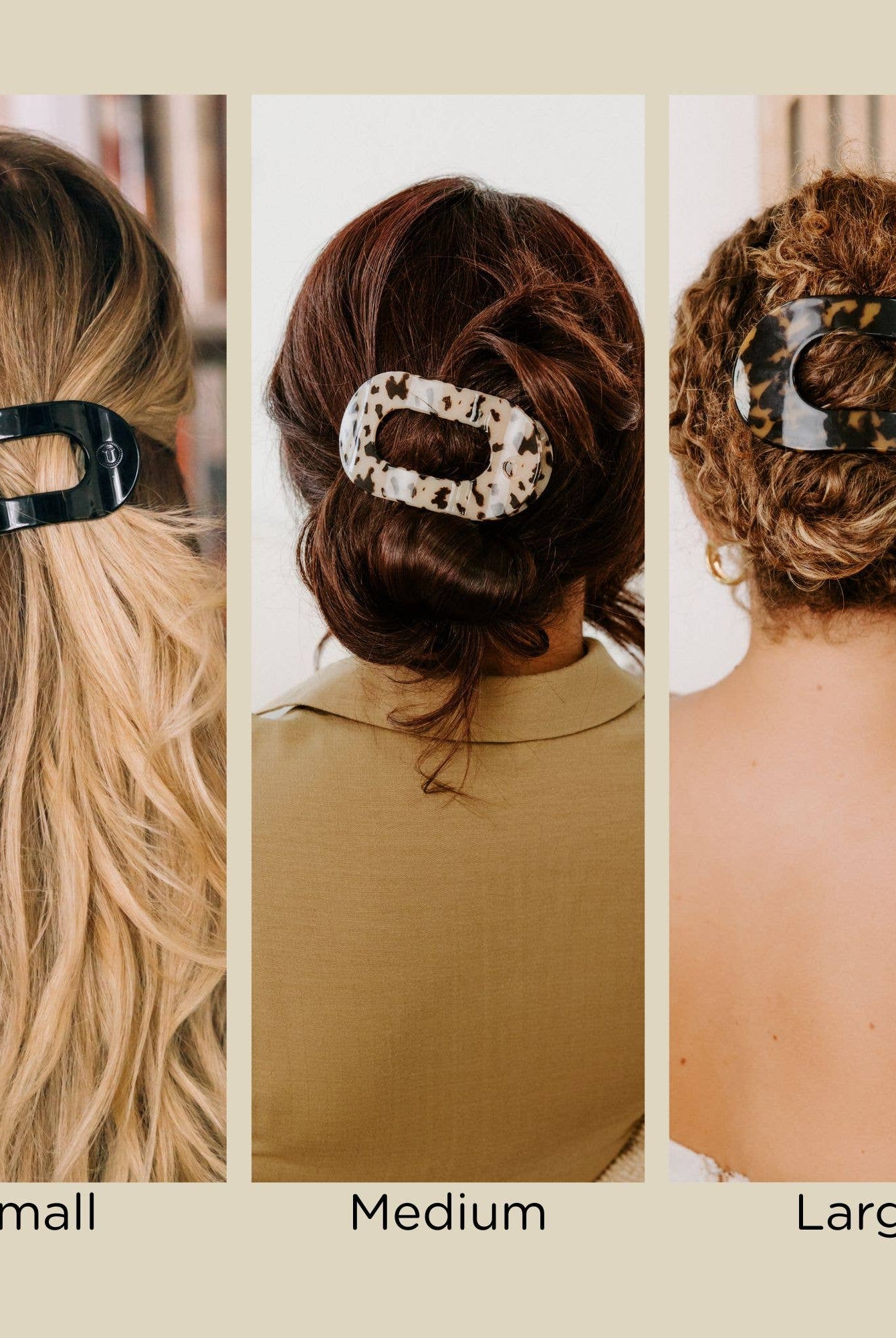 Round Flat Hair Clip | Medium | Blonde Tortoise - A'Bekah's Boutique