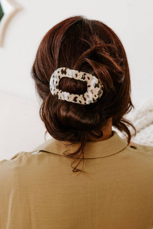 Round Flat Hair Clip | Medium | Blonde Tortoise - A'Bekah's Boutique