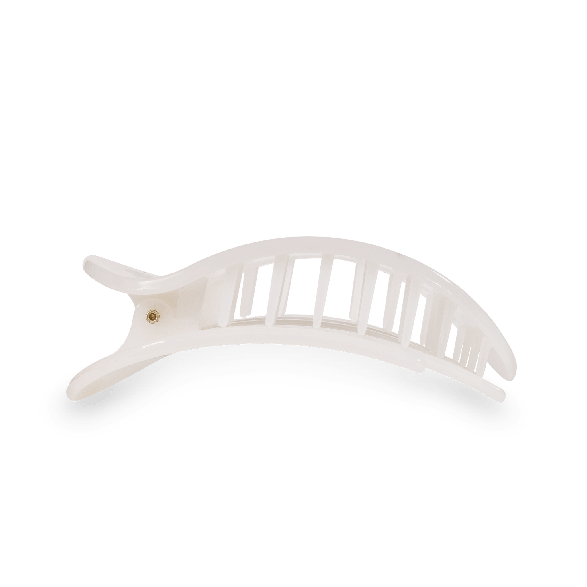 Round Flat Hair Clip | Medium | Coconut White - A'Bekah's Boutique