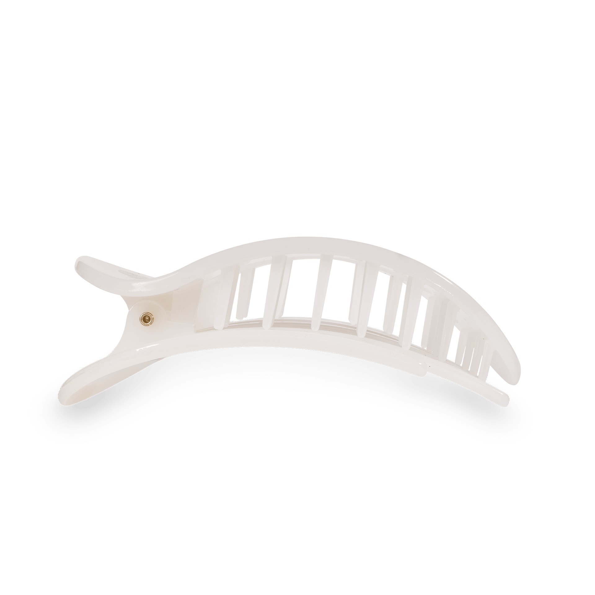 Round Flat Hair Clip | Small | Coconut White - A'Bekah's Boutique