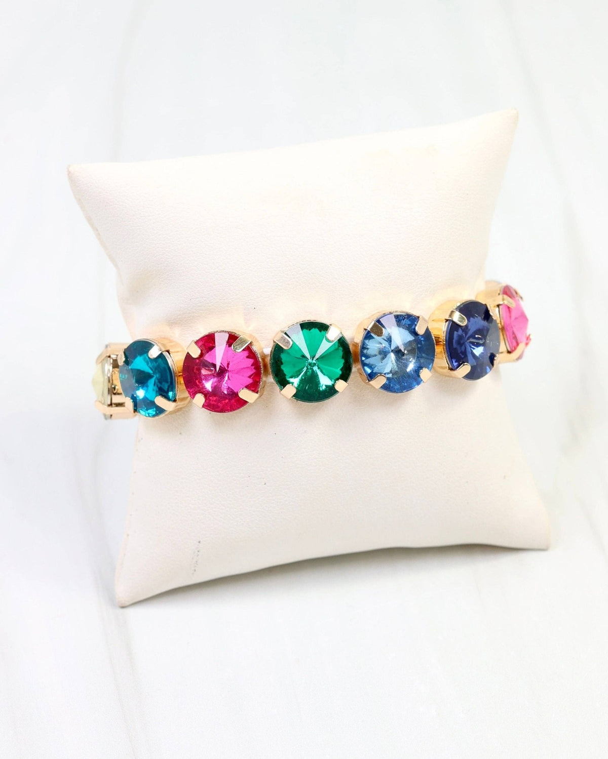 Shalimar Rhinestone Stretch Bracelet Dark Multi - A'Bekah's Boutique