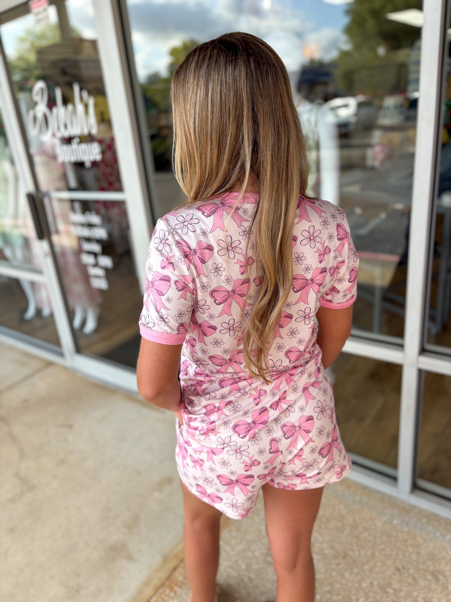 Sleep Tight Pink Bow Short Pajama Set - A'Bekah's Boutique